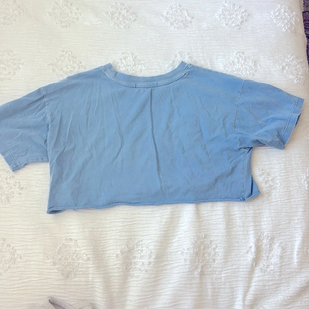 Forever 21 blue crop top size small - Picture 2 of 2